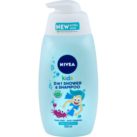 Nivea Kids 2in1 Shampoo für Kinder mit Apfel, 500 ml