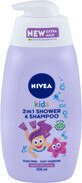 Nivea Kids shampoo e bagnoschiuma 2in1 ai frutti di bosco, 500 ml