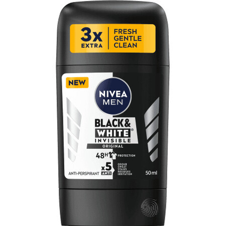 Nivea MEN Déodorant stick pour hommes B&W Power, 50 ml