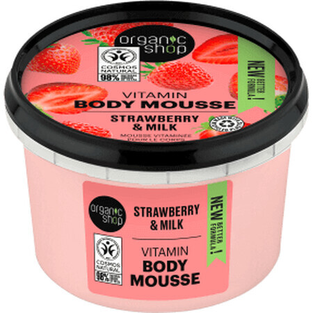 Organic Shop Mousse corporelle au yaourt et à la fraise, 250 ml