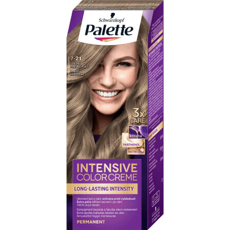 Palette Intensive Color Creme Dauerhafte Haarfarbe 7-21 Mittelgrau Blond, 1 Stück