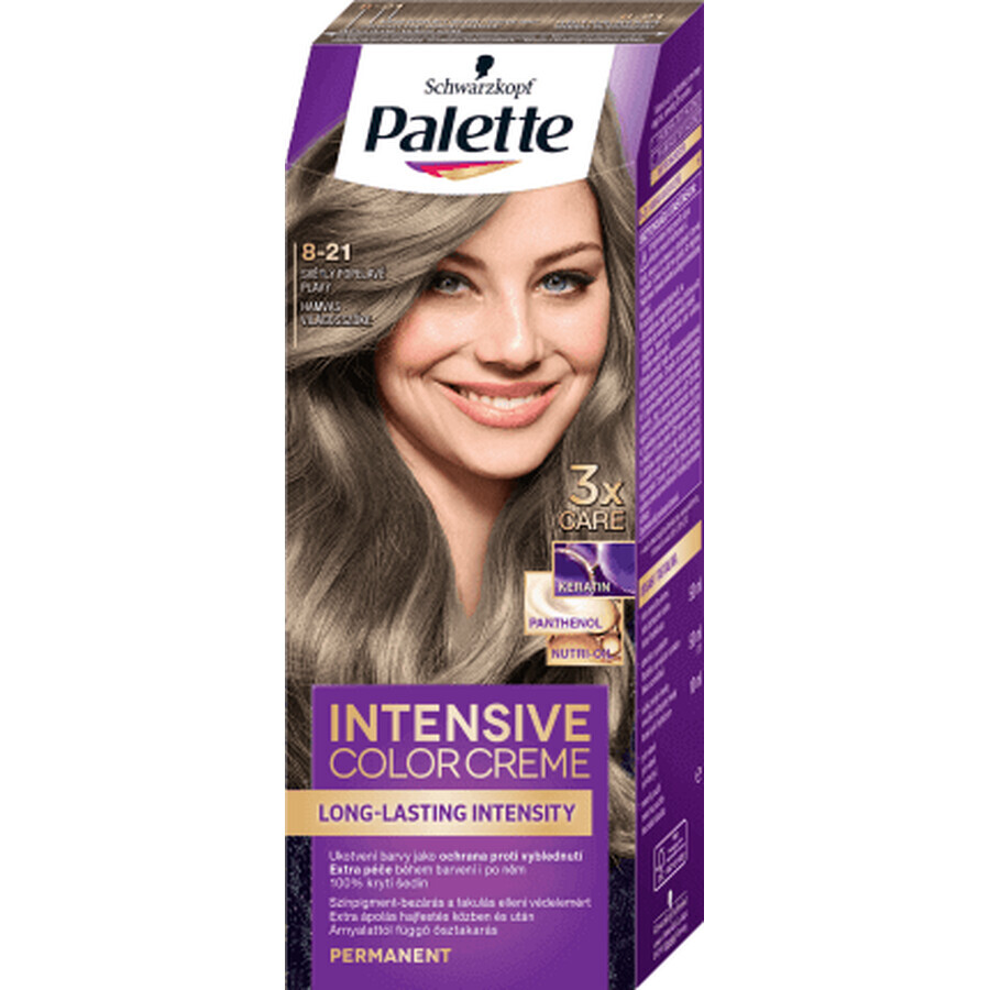 Palette Intensive Color Creme Tintura permanente per capelli 8-1 Biondo Cenere Chiaro, 1 pz