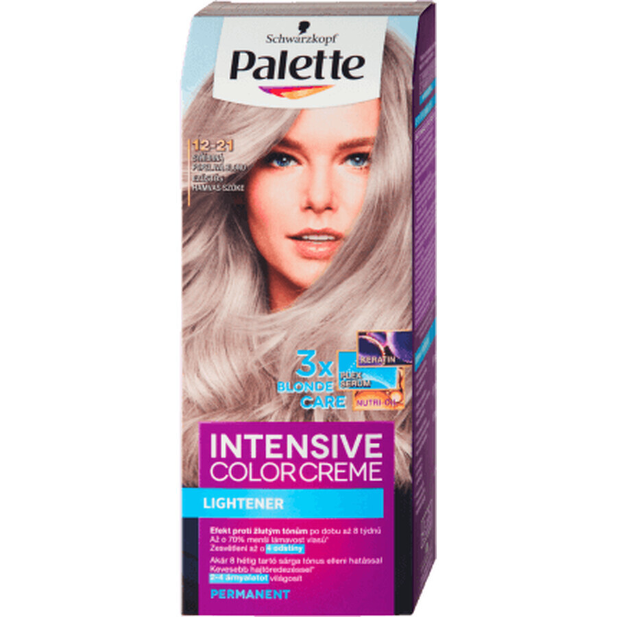 Palette Intensive Color Creme Permanent Colour 12-21 Silver Grey Blonde, 1 pc