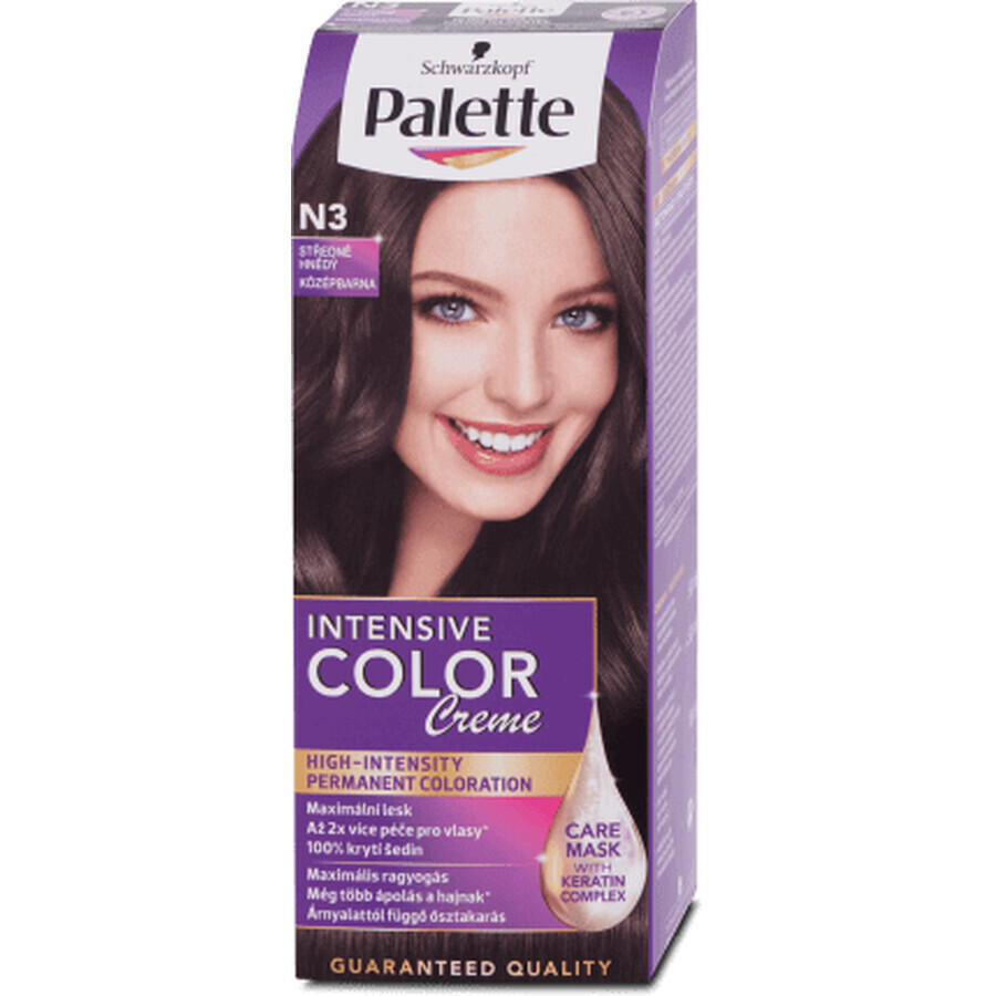 Palette Intensive Color Creme Permanent Paint N3 (4-0) Medium Brown, 1 pc