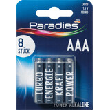 Paradies AAA-Alkalibatterien, 8 Stück