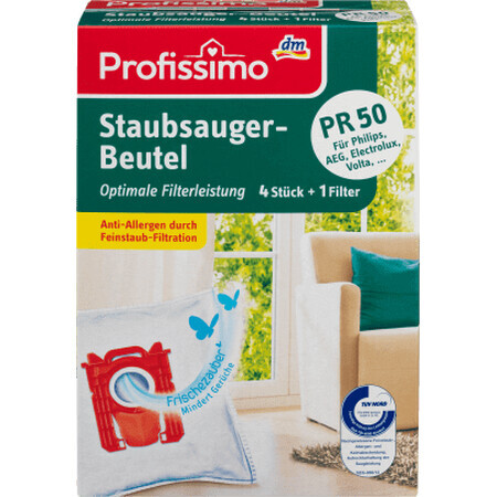 Profissimo Sacs d'aspirateur PR 50, 4 pièces