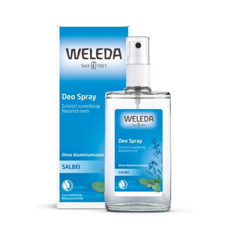 Déodorant naturel à la sauge, aux huiles essentielles, 100 ml, Weleda