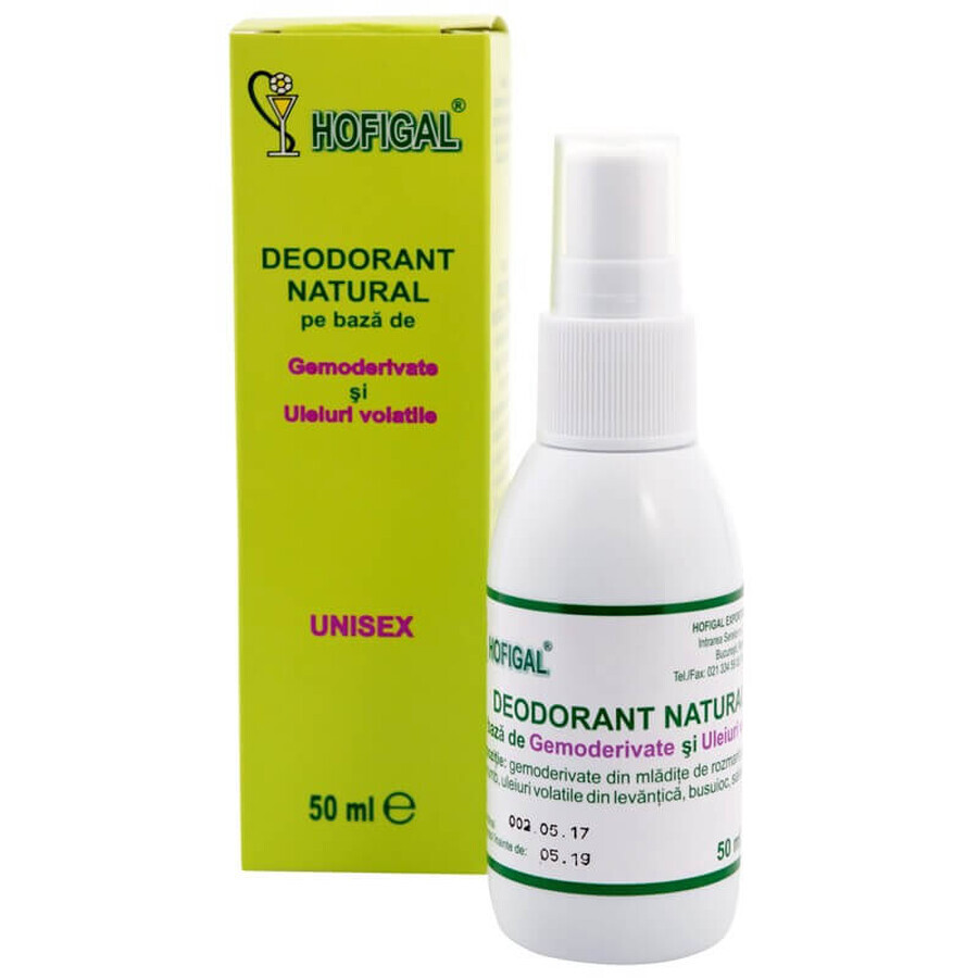 Deodorant natural Unisex, 50 ml, Hofigal recenzii