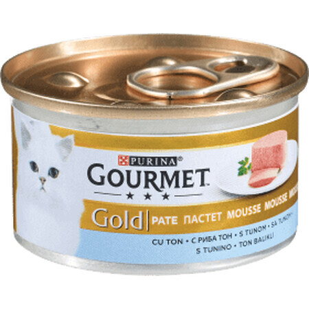 Purina Gourmet Alimento umido per gatti con tonno in scatola, 85 g