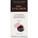 Revolution Gel Eyeliner Pot eye liner avec pinceau, 3 g