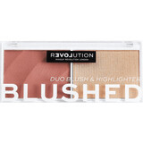 Revolution Relove Colour Play Blushed palette duo blush et highlighter Kindness, 2.9 g
