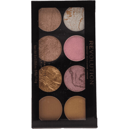 Revolution Ultra Bronze Golden Sugar Blush and Contouring Palette, 12.8 g