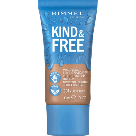 Rimmel London Kind&Free 201 Fond de teint beige classique, 30 ml