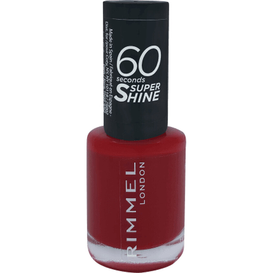 Rimmel London Vernis à ongles 60 Seconds Super Shine 313 Feisty Red, 8 ml