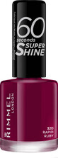 Rimmel London Vernis &#224; ongles 60 Seconds Super Shine 320 Rapid Ruby, 8 ml