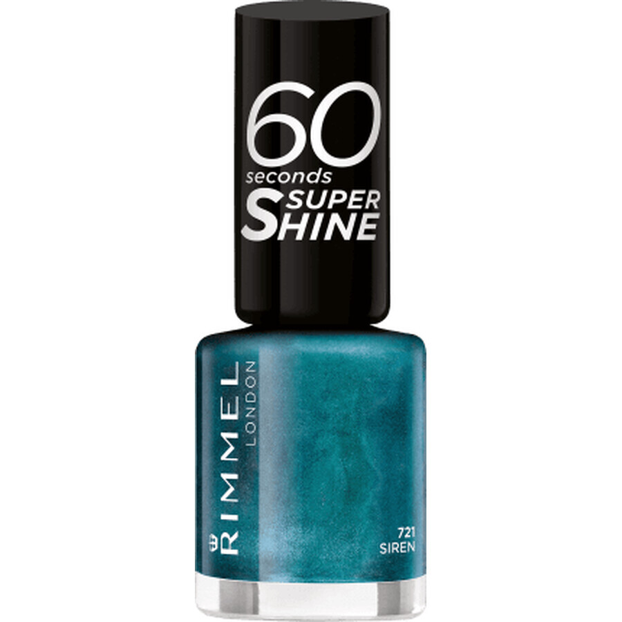 Rimmel London Smalto Per Unghie 60 Secondi Super Shine 721 Sirena, 8 ml