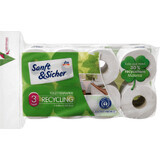 Papier hygiénique recyclé Sanft&Sicher, 3 plis, 8 pièces