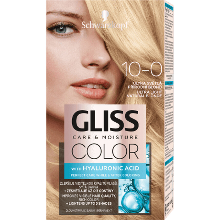 Schwarzkopf Gliss Color Colorant permanent 10-0 Ultra Light Natural Blonde, 1 pièce