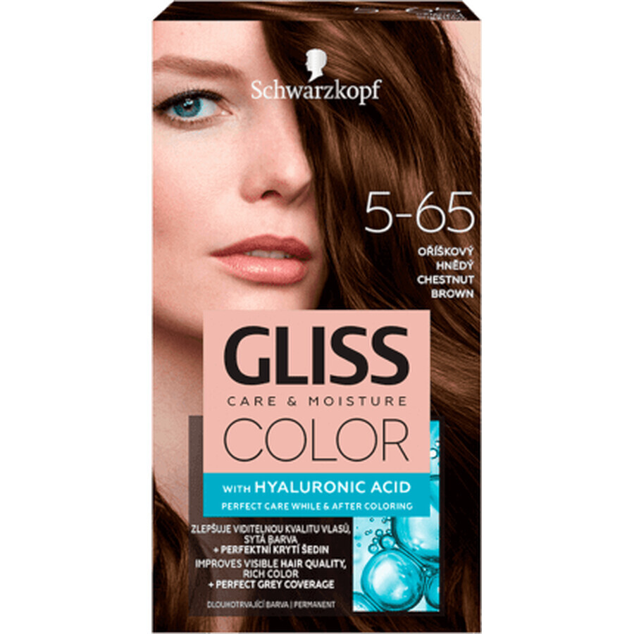 Schwarzkopf Gliss Color Dauerhafte Haarfarbe 5-65 Braun Braun, 1 Stück