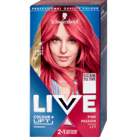 Schwarzkopf Live Permanent Haarfarbe L 77 Pink Passi, 142 g