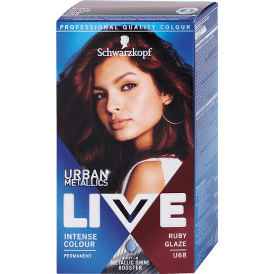 Schwarzkopf Live Permanent Haarfarbe U68 Ruby gGaze, 142 g
