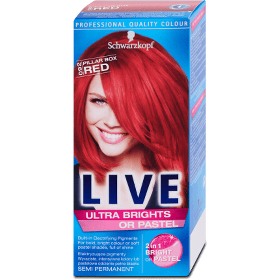 Schwarzkopf Live Semi-Permanente Haarfarbe XXL 92 Pillar Box Rot, 80 g
