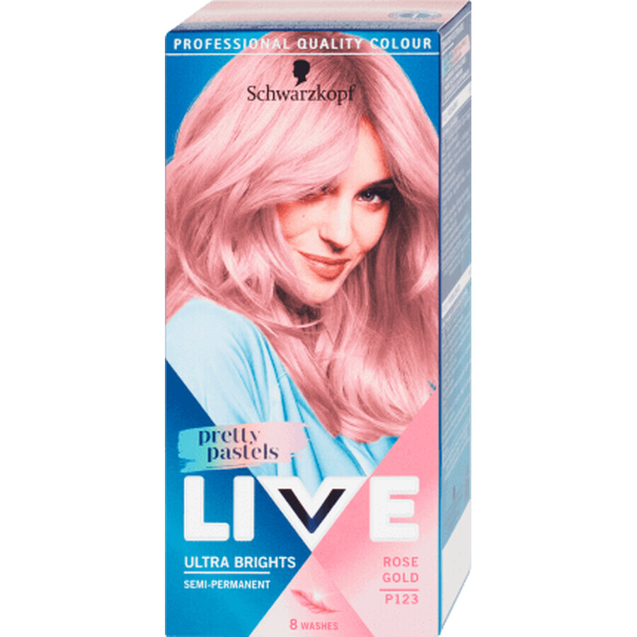 Schwarzkopf Live Tintura per capelli semipermanente P12 Rose Gold, 80 g