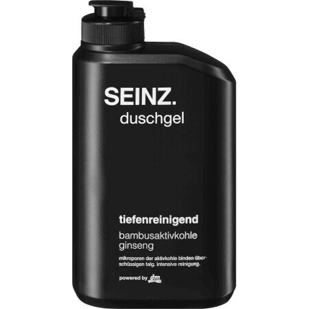 Seinz. Gel de duș de curățare profundă, Bambus & cărbune activ & Ginseng, 300 ml