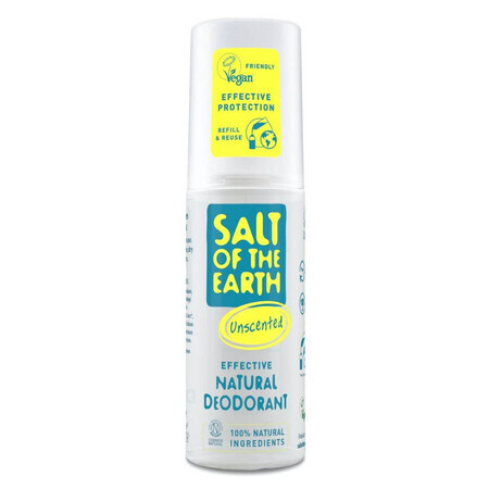 Salt Of The Earth Natürliches geruchloses Deodorant Spray, 100 ml, Crystal Spring