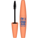 S-he colour&style Just extreme mascara volume Waterproof Nr. 170/004, 12 ml