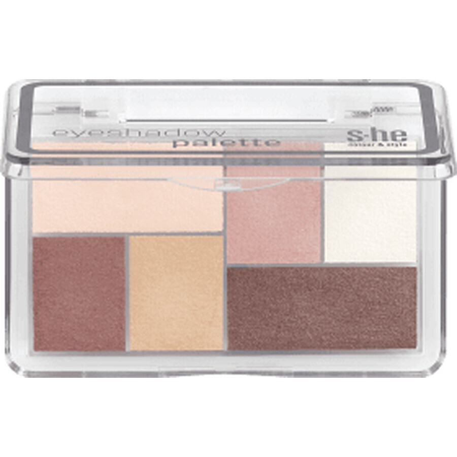 S-he colour&style Palette d'ombres à paupières 185/001, 9 g