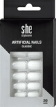 S-he colour&amp;style Unghii artificiale clasice, 1 Set