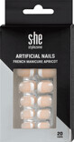 S-he colour&amp;style Ongles artificiels abricot fran&#231;ais, 1 set