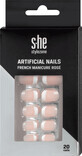 S-he colour&amp;style Ongles artificiels rose fran&#231;ais, 1 set