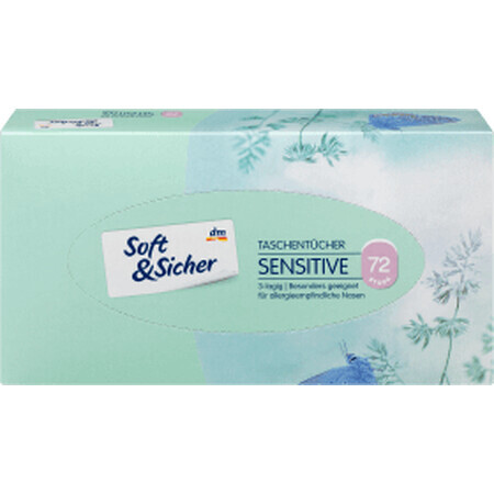 Salviette Soft&Sicher Sensitive 3 strati, 72 pz