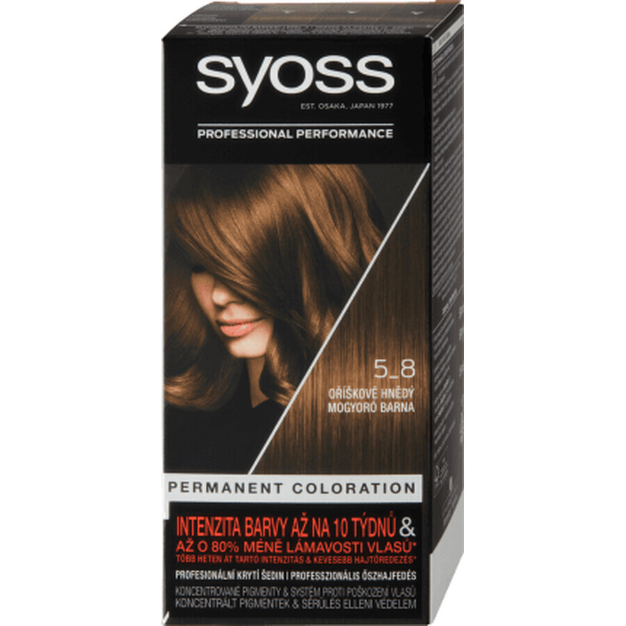 Syoss Color Color Permanent hair dye 5-8 Peanut Brown, 1 piece