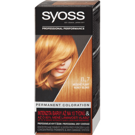 Syoss Color Permanent Hair Color 8-7 Honey Blonde, 1 pc