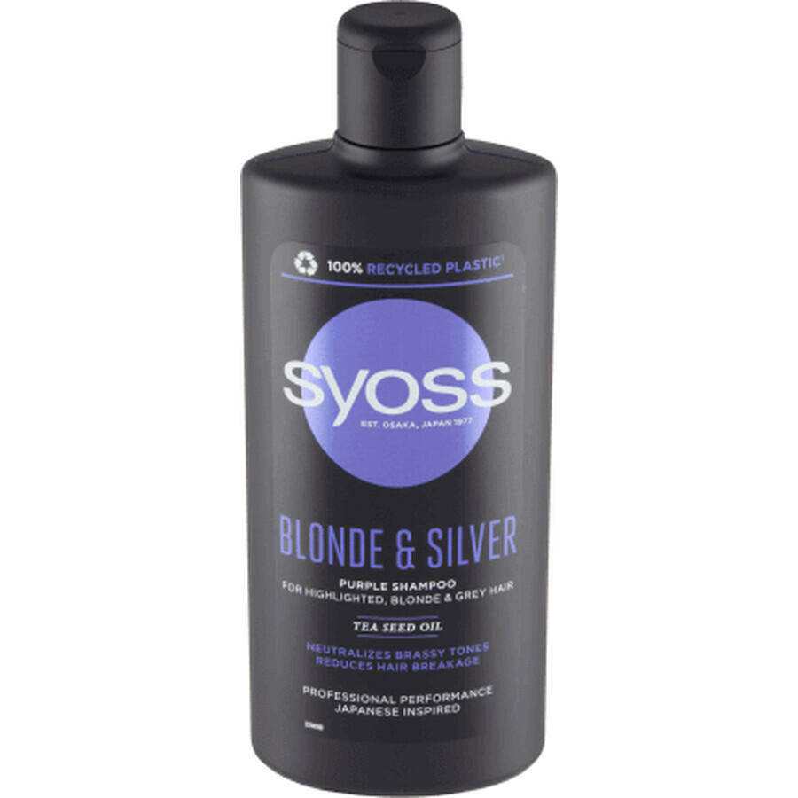 Syoss Shampoo für struppiges, blondes und weißes Haar, 440 ml