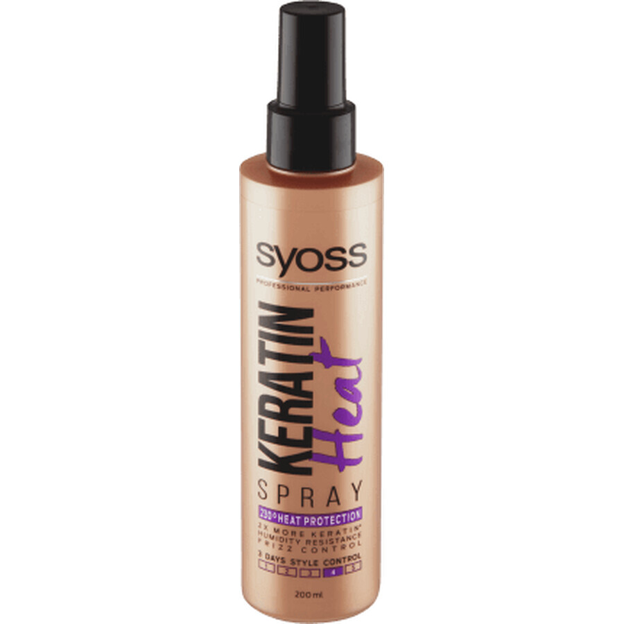 Syoss Keratin Hair Spray for Thermal Protection, 200 ml
