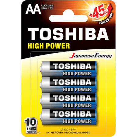 Batteries Toshiba R6-AA, 4 pièces