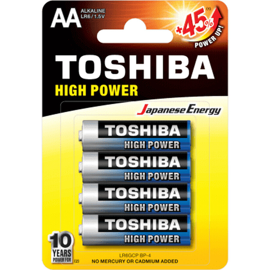 Batteries Toshiba R6-AA, 4 pièces