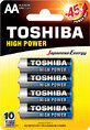 Batteries Toshiba R6-AA, 4 pi&#232;ces