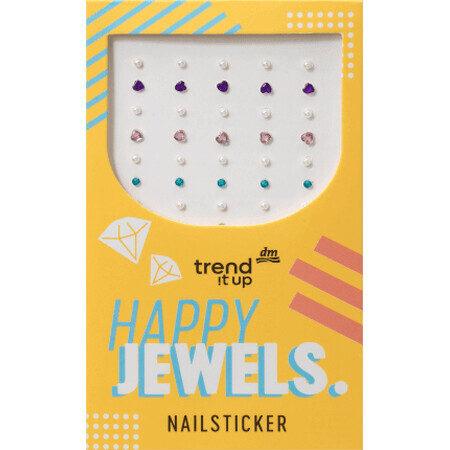 Trend !t up Happy Jewels autocollants pour ongles, 40 pièces