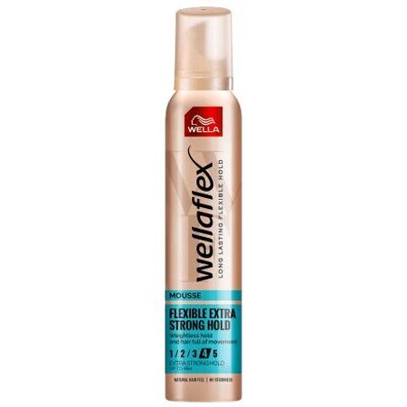 Wellaflex Schiuma per capelli a tenuta extra forte, 200 ml