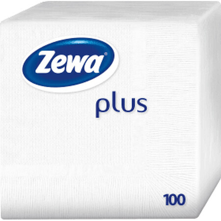 Zewa Serviettes de table blanches, 100 pièces