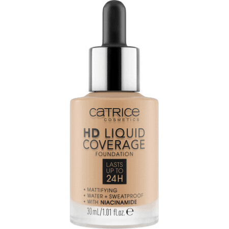 Fond de teint liquide Catrice HD 032 Nude Beige, 30 ml